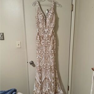 Cinderella Divine white and gold gown